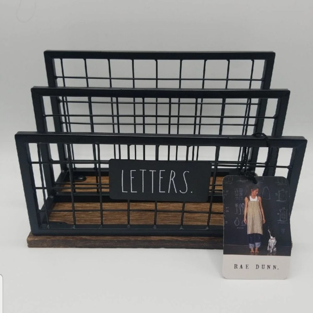Rae Dunn LETTERS mail holder sorter organizer